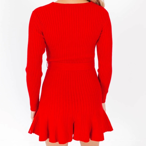 NWT Red Knit Sweater Dress - The Impeccable Pig - Picture 6 of 6